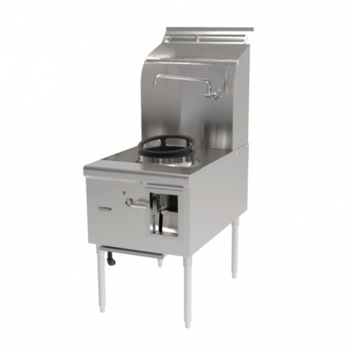 GSW WR-1-20 Chinese Wok Range, Single Chamber, 20(dia) inch Hole, Stainless Steel, (23)Tip(s) Jet Burner, Natural Gas, 125k Total BTU, 25(w) x 43(d) x 62(h) inch, ETL Listed