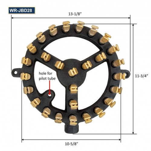GSW WR-JBD28NG Jet Burner, (28)Tip(s) Duck Mouth Shape, 3/4 inch Pipe, Natural Gas, 180k Total BTU/Hr, ETL Listed