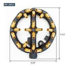 GSW WR-JBR23LP Jet Burner, (23)Tip(s), Round shape, ½ inch Pipe, Liquid Propane, 125k Total BTU/Hr, ETL Listed