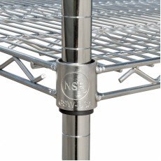 GSW WSC-P72 Chrome Plated Post With Leveling Foot, 74(h) inch, NSF Listed, 4 each