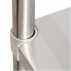 GSW WT-E2460 Economy Work Table, 16 Gauge Stainless Steel Top, Galvanized Under-Shelf & Legs, 60(w) x 24(d) x 35(h) inch, ETL Listed