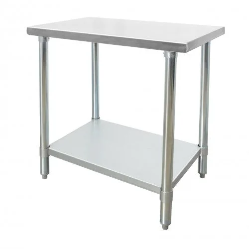 Gsw Work Table GSW WT-EE3024 Economy Work Table, 18 Gauge Stainless Steel Top ...