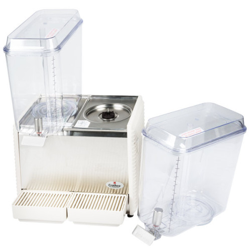 Crathco D25-4 Classic Bubbler Refrigerated Beverage Dispenser (2)5-Gal Bowl(s), Plastic Side Panels and Drip Tray, 120/60/1-ph, NSF Listed