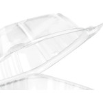 PR-CH61X3 Hinged Lid Anti-Fog Clear Plastic PET Container, 6 x 6 x 3 inch, 400 each