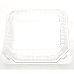 PR-CH91X3 Hinged Lid Anti-Fog 1-Compartment PET Clear Plastic Container, 9 x 9 x 3, 200 each