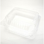 PR-CH91X3 Hinged Lid Anti-Fog 1-Compartment PET Clear Plastic Container, 9 x 9 x 3, 200 each