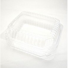 PR-CH91X3 Hinged Lid Anti-Fog 1-Compartment PET Clear Plastic Container, 9 x 9 x 3, 200 each