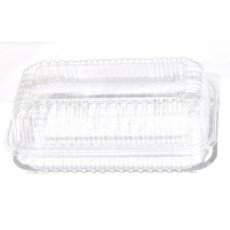 PR-CH963X3 Hinged Lid Anti-Fog 1-Compartment PET Clear Plastic Container, 9 x 6 x 3 inch, 200 each