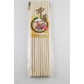 G240-WH 10-3/4 inch White Melamine Chopsticks, 10 Pairs / Bag