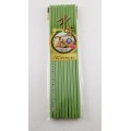 G240-GR 10-3/4 inch Green Melamine Chopsticks, 10 Pairs / Bag