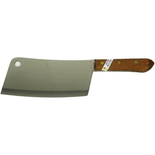 Kiwi K850 8 inch Stainless Steel Cleaver Knife with Wood Handle, 2 each