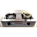 S38A 2-Burner Stainless Steel Stove, Auto Light, Liquid Propane (LP), 1 each