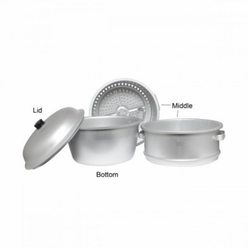 SA30 4pcs Big Hole Aluminum Steamers, 12 Diameter x 19-1/4 Height inch, 1 Set