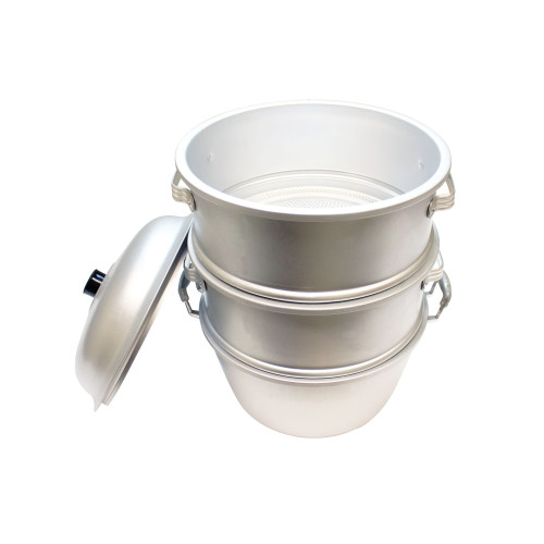 SA40S 4pcs Small Hole Aluminum Steamers, 16 Diameter x 21-1/2 Height inch, 1 set