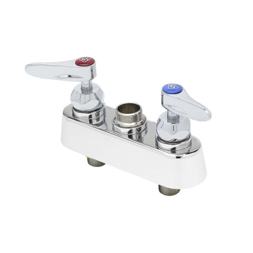 T&S Brass B-1110-CR-LN Deck-Mounted Faucet Base with 4 inch Center Less Nozzle, Low Lead, NSF Listed