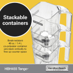 Hamilton Beach HBH455 The Tango™ Blender, (2)Speed(s), Pulse, Variable Timer, 48oz Container, 2.4hp, 10amps, 120v/60/1-ph, NSF Listed