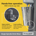 Hamilton Beach HMD200R Single-Spindle Drink Mixer, 1/3hp, 300w, 120v/60/1-ph, NSF Listed
