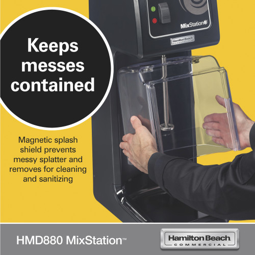 Hamilton Beach HMD880 MixStation™ Single-Spindle Drink Mixer, 1/3hp, 4.8amps, 120v/60/1-ph, NSF Listed