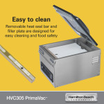 Hamilton Beach PrimaVac™ HVC305 In-Chamber Vacuum Sealer, 12 inch Heat Seal Bar, Countertop, 400w, 5Amps, 120v/60/1-ph, NSF Listed