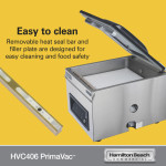 Hamilton Beach PrimaVac™ HVC406 In-Chamber Vacuum Sealer, 16 inch Heat Seal Bar, Countertop, 1000w, 10Amps, 120v/60/1-ph, NSF Listed
