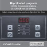 Hamilton Beach PrimaVac™ HVC406 In-Chamber Vacuum Sealer, 16 inch Heat Seal Bar, Countertop, 1000w, 10Amps, 120v/60/1-ph, NSF Listed