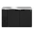 Hoshizaki BB59 59.5(w) inch (2)Solid Door(s) Back Bar Refrigerator, Side Mount, Black Vinyl, 18.16Cu.ft, (4)Shelve(s), 1/3hp, 115v/60/1, ETL Listed