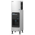 Hoshizaki KMD-410MAJ/DB-130H 22(w) inch 418lb/24hr Crescent Cuber Ice Maker with Dispenser Bin – 130lb Storage and Adapter Kits, Ice-Cooled, 115v/60/1, NSF Listed