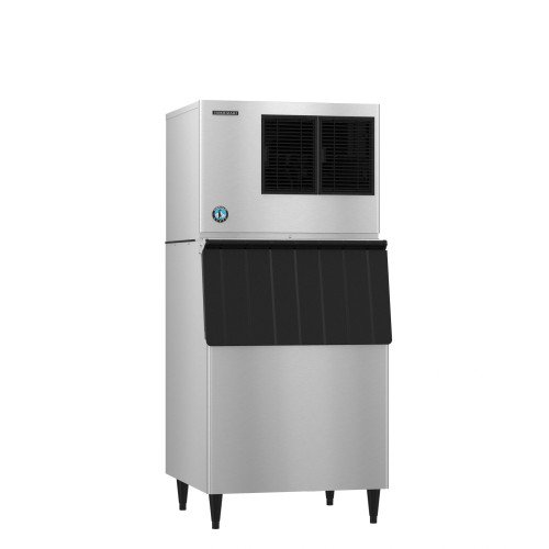 Hoshizaki KML-500MAJ/B-500SF 30(w) inch 442lb/24hr Low Profile Crescent Cuber Ice Maker with Bin – 500lb Storage, Air-Cooled, 115v/60/1, NSF Listed