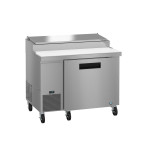 Hoshizaki PR46B 46(w) inch (1)Solid Door(s) Pizza Prep Table, 11.23Cu.ft, (2)Shelve(s), (6)1/3 Pan(s), Casters, 1/3hp, 115v/60/1, ETL Listed