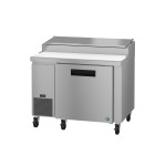Hoshizaki PR46B 46(w) inch (1)Solid Door(s) Pizza Prep Table, 11.23Cu.ft, (2)Shelve(s), (6)1/3 Pan(s), Casters, 1/3hp, 115v/60/1, ETL Listed