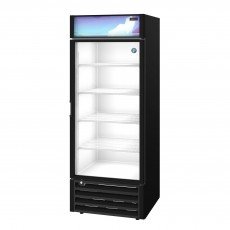 Hoshizaki RM-26-HC-BLK 29.75(w) inch (1)Glass Door(s) Merchandiser Refrigerator, Black, 26Cu.ft, (5)Shelve(s), 1/3hp, Silver, 115v/60/1, UL Listed