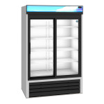 Hoshizaki RM-45-SD-HC 51(w) inch (2)Sliding Glass Door(s) Bottom Mount Merchandiser Refrigerator, Silver, 38.26Cu.Ft, (10)Shelve(s), 1/2hp, 115v/60/1, UL Listed, ENERGY STAR®