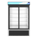 Hoshizaki RM-45-SD-HC 51(w) inch (2)Sliding Glass Door(s) Bottom Mount Merchandiser Refrigerator, Silver, 38.26Cu.Ft, (10)Shelve(s), 1/2hp, 115v/60/1, UL Listed, ENERGY STAR®