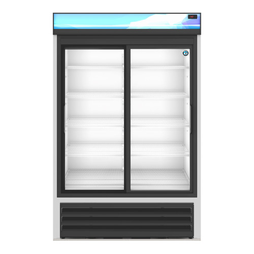 Hoshizaki RM-45-SD-HC 51(w) inch (2)Sliding Glass Door(s) Bottom Mount Merchandiser Refrigerator, Silver, 38.26Cu.Ft, (10)Shelve(s), 1/2hp, 115v/60/1, UL Listed, ENERGY STAR®