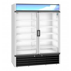 Hoshizaki RM-49-HC 60(w) inch (2)Glass Door(s) Bottom Mount Merchandiser Refrigerator, Silver, 42.61Cu.ft, (10)Shelves(s), 1/2hp, 115v/60/1, UL Listed, ENERGY STAR®