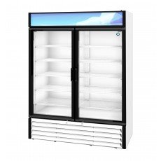 Hoshizaki RM-49-HC-WHT 60(w) inch (2)Glass Door(s) Bottom Mount Merchandiser Refrigerator, White, 42.61Cu.ft, (10)Shelves(s), 1/2hp, 115v/60/1, UL Listed