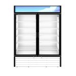Hoshizaki RM-49-HC-WHT 60(w) inch (2)Glass Door(s) Bottom Mount Merchandiser Refrigerator, White, 42.61Cu.ft, (10)Shelves(s), 1/2hp, 115v/60/1, UL Listed