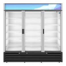 Hoshizaki RM-65-HC 78(w) inch (3)Glass Door(s) Bottom Mount Merchandiser Refrigerator, Silver, 56.04Cu.Ft, (15)Shelve(s), (2)1/3hp, 115v/60/1, UL Listed, ENERGY STAR®