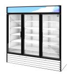 Hoshizaki RM-65-HC-WHT 78(w) inch (3)Glass Door(s) Bottom Mount Merchandiser Refrigerator, White, 56.04Cu.Ft, (15)Shelve(s), (2)1/3hp, 115v/60/1, UL Listed