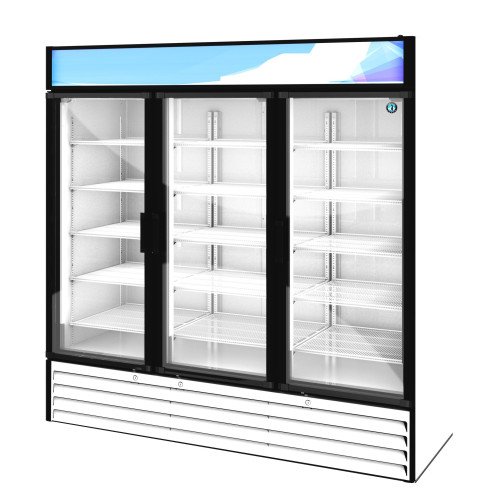 Hoshizaki RM-65-HC-WHT 78(w) inch (3)Glass Door(s) Bottom Mount Merchandiser Refrigerator, White, 56.04Cu.Ft, (15)Shelve(s), (2)1/3hp, 115v/60/1, UL Listed