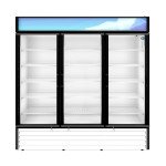 Hoshizaki RM-65-HC-WHT 78(w) inch (3)Glass Door(s) Bottom Mount Merchandiser Refrigerator, White, 56.04Cu.Ft, (15)Shelve(s), (2)1/3hp, 115v/60/1, UL Listed