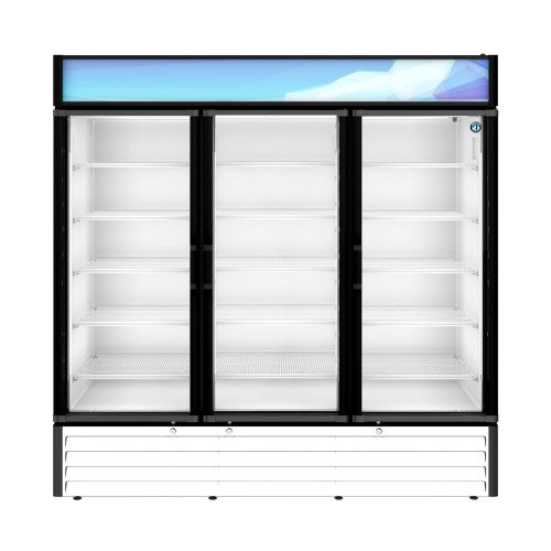 Hoshizaki RM-65-HC-WHT 78(w) inch (3)Glass Door(s) Bottom Mount Merchandiser Refrigerator, White, 56.04Cu.Ft, (15)Shelve(s), (2)1/3hp, 115v/60/1, UL Listed