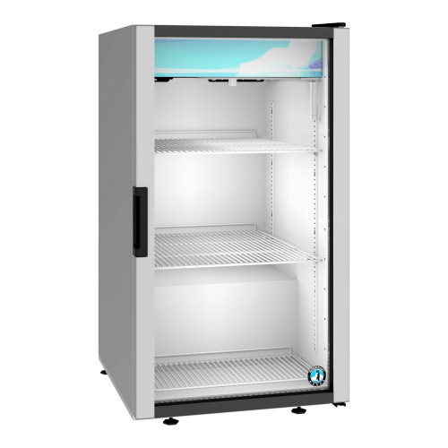 Hoshizaki RM-7-HC 21.25(w) inch (1)Glass Door(s) Merchandiser Refrigerator, Countertop, 5.97Cu.ft, (3)Shelve(s), White, 1/8hp, 115v/60/1, UL Listed