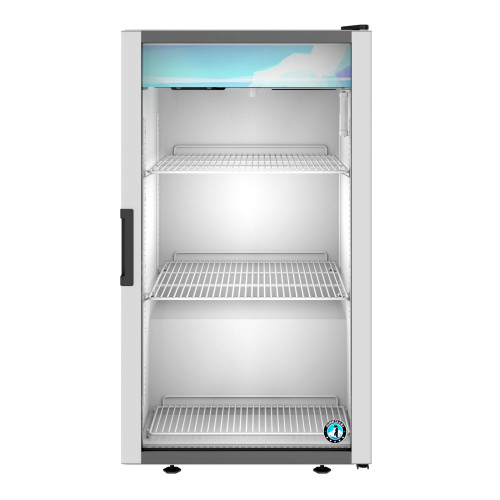 Hoshizaki RM-7-HC 21.25(w) inch (1)Glass Door(s) Merchandiser Refrigerator, Countertop, 5.97Cu.ft, (3)Shelve(s), White, 1/8hp, 115v/60/1, UL Listed