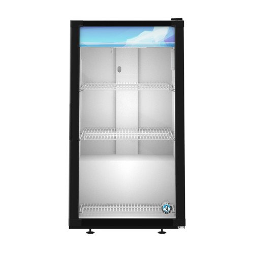 Hoshizaki RM-7-HC-WHT 21.25(w) inch (1)Glass Door(s) Merchandiser Refrigerator, Countertop, 5.97Cu.ft, (3)Shelve(s), White, 1/8hp, 115v/60/1, UL Listed