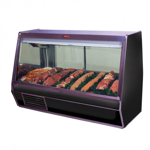 Howard-McCray SC-CMS32E-8-BE-LED 98(w) inch Red Meat Refrigerated Service Case, Straight Glass, Self-Contained, Black Exterior, 1/3hp, 16amps, 120/60/1-ph, UL Listed