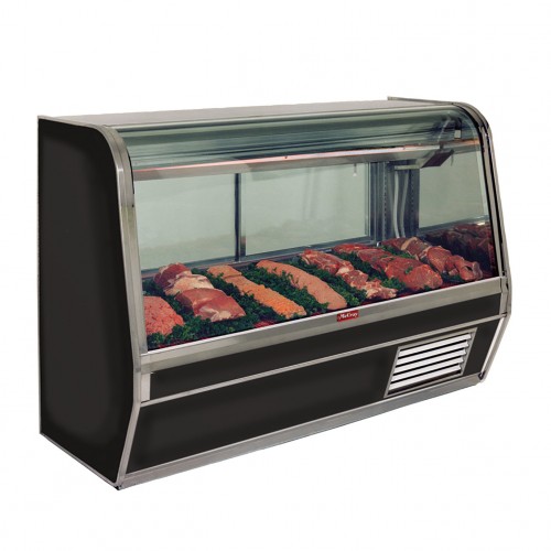 Howard-McCray SC-CMS32E-6C-BE-LED 74 inch Curved Glass Red Meat Service Case
