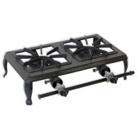Hurricane Cast Iron Double Burner Stove, Liquid Propane(LP), (2)15k BTU, 20.5 x 11.5 x 5-3/4 inch, 1 each