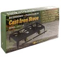 Hurricane Cast Iron Double Burner Stove, Liquid Propane(LP), (2)15k BTU, 20.5 x 11.5 x 5-3/4 inch, 1 each