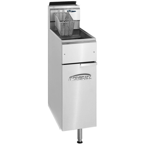 Imperial IFS-25 Deep Fryers, 7.88(w) inch, (25)lb(s) oil Capacity, (2)Tub Fired Burner(s), (1)Basket(s), Floor Model, 70k Total BTU/Hr, NSF Listed 